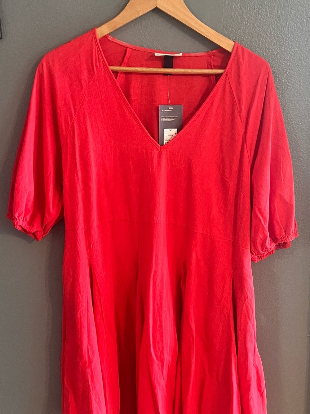 Universal Thread Bright Red V-Neck Tunic Top